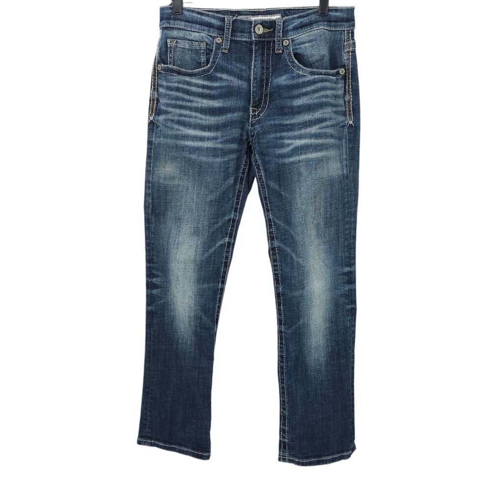 BKE Jake Straight Leg Jean Mens Size 30Sx28.5" Stretch 5 Pocket Denim